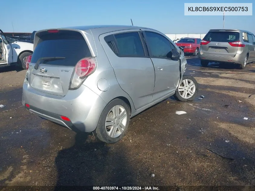 2014 Chevrolet Spark Ls VIN: KL8CB6S9XEC500753 Lot: 40703974