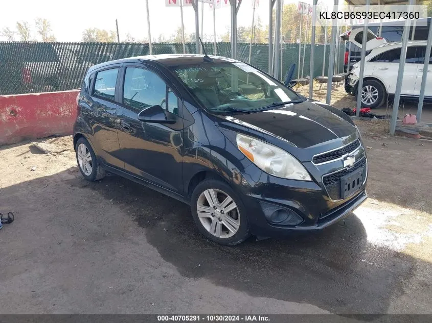 2014 Chevrolet Spark Ls Auto VIN: KL8CB6S93EC417360 Lot: 40705291