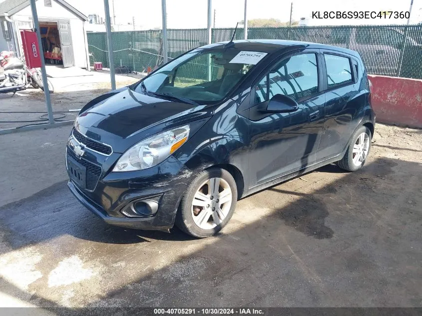 2014 Chevrolet Spark Ls Auto VIN: KL8CB6S93EC417360 Lot: 40705291