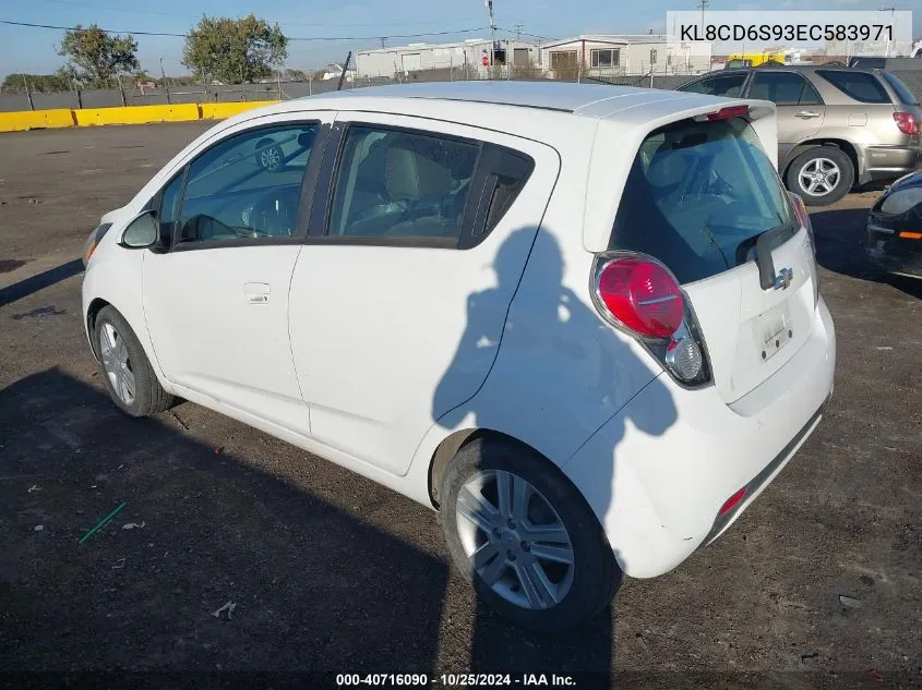 2014 Chevrolet Spark 1Lt Auto VIN: KL8CD6S93EC583971 Lot: 40716090