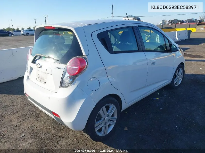 2014 Chevrolet Spark 1Lt Auto VIN: KL8CD6S93EC583971 Lot: 40716090