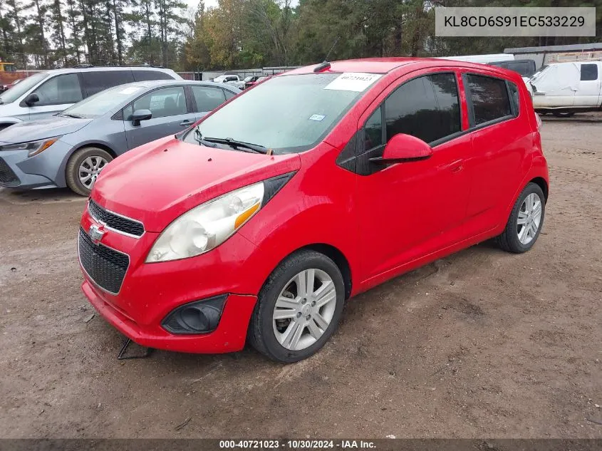 2014 Chevrolet Spark 1Lt Auto VIN: KL8CD6S91EC533229 Lot: 40721023