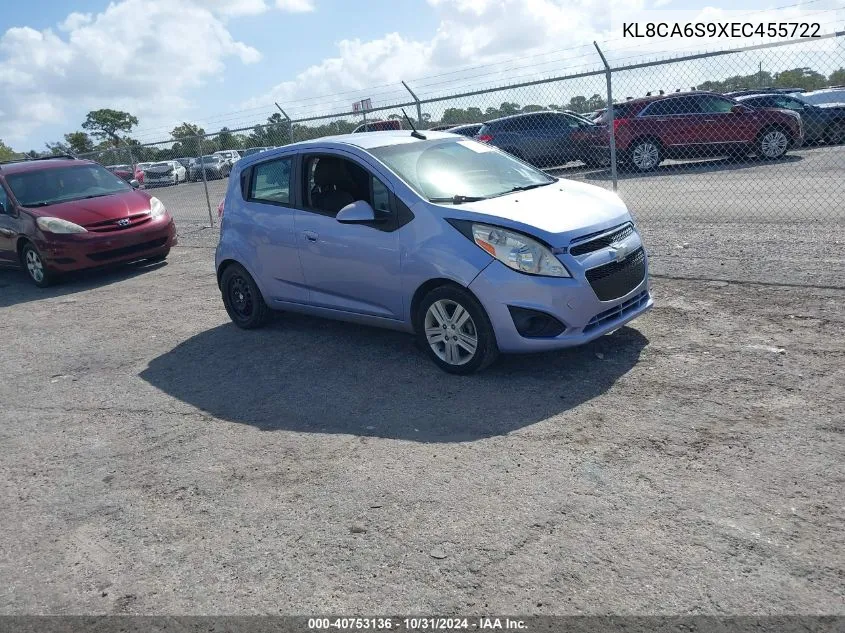 2014 Chevrolet Spark Ls Manual VIN: KL8CA6S9XEC455722 Lot: 40753136