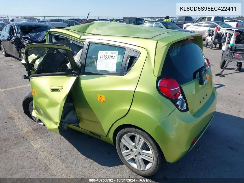 2014 Chevrolet Spark 1Lt Auto VIN: KL8CD6S95EC422411 Lot: 40753782