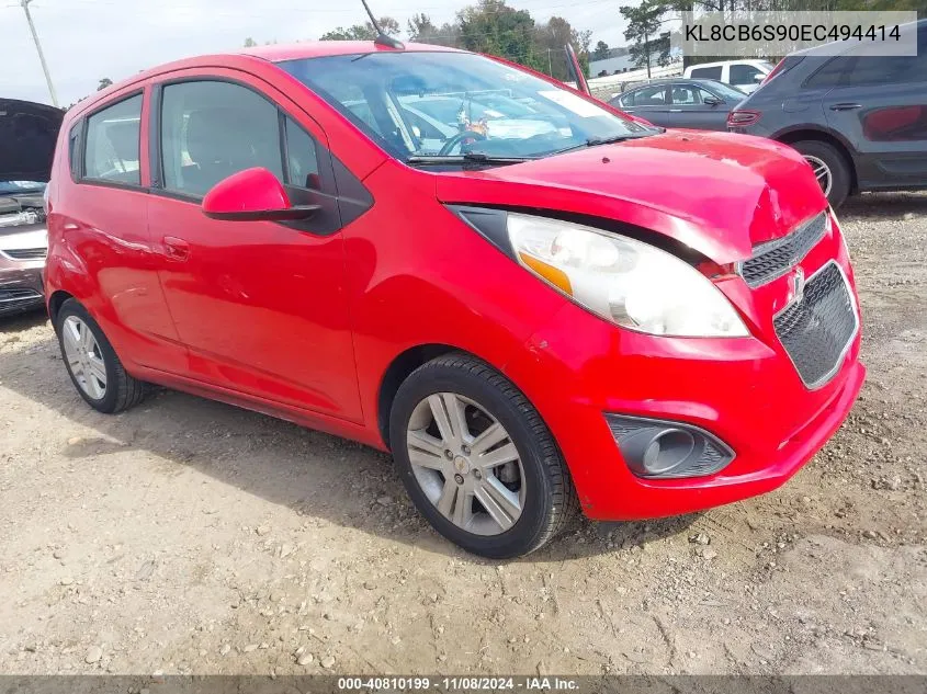 2014 Chevrolet Spark Ls Auto VIN: KL8CB6S90EC494414 Lot: 40810199