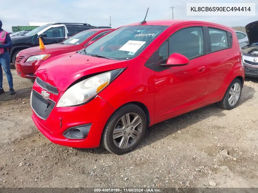 2014 Chevrolet Spark Ls Auto VIN: KL8CB6S90EC494414 Lot: 40810199