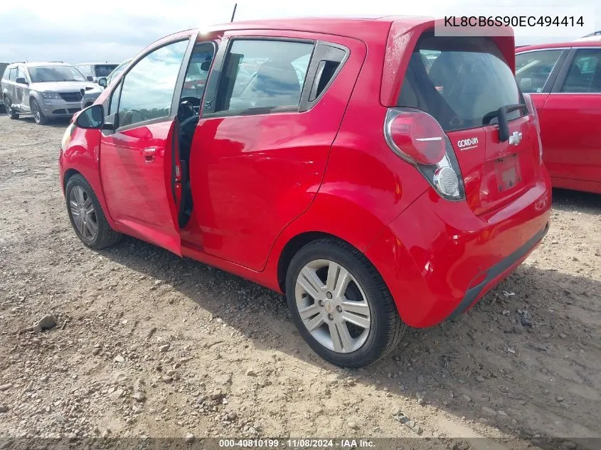 2014 Chevrolet Spark Ls Auto VIN: KL8CB6S90EC494414 Lot: 40810199