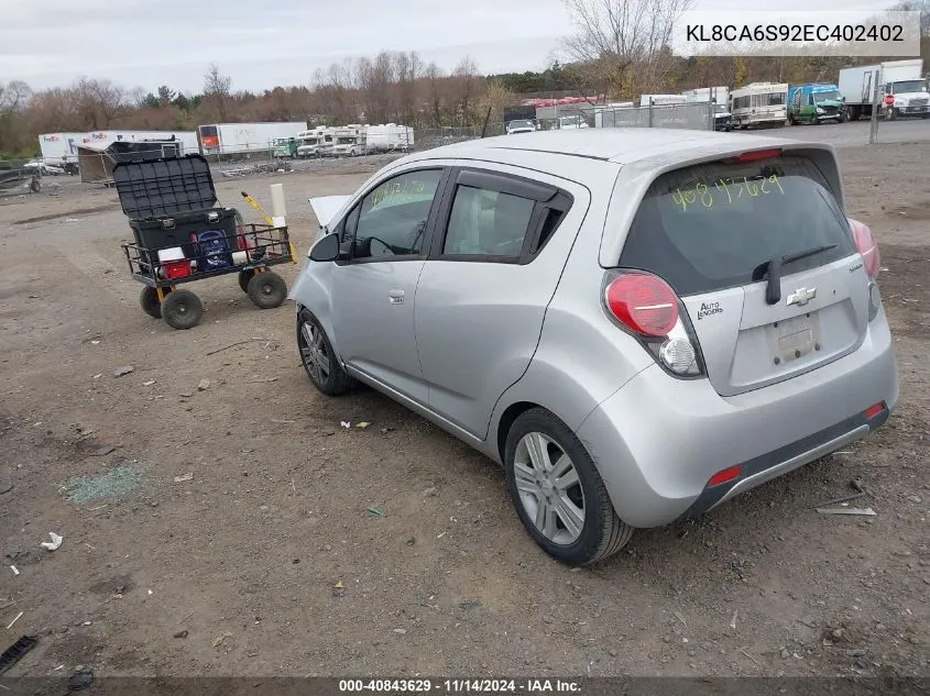 2014 Chevrolet Spark Ls Manual VIN: KL8CA6S92EC402402 Lot: 40843629