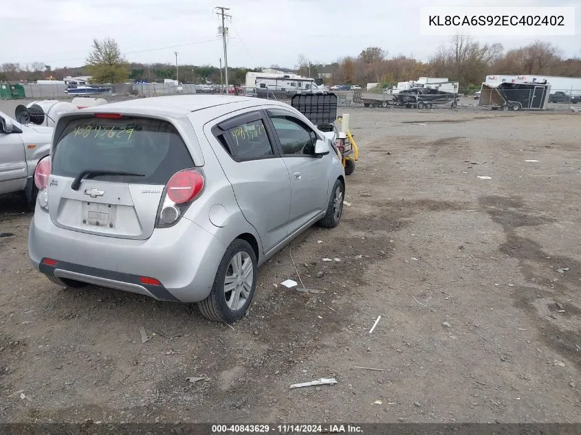 2014 Chevrolet Spark Ls Manual VIN: KL8CA6S92EC402402 Lot: 40843629