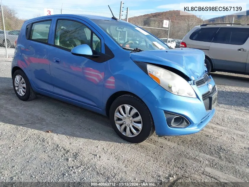 2014 Chevrolet Spark Ls Auto VIN: KL8CB6S98EC567139 Lot: 40863712