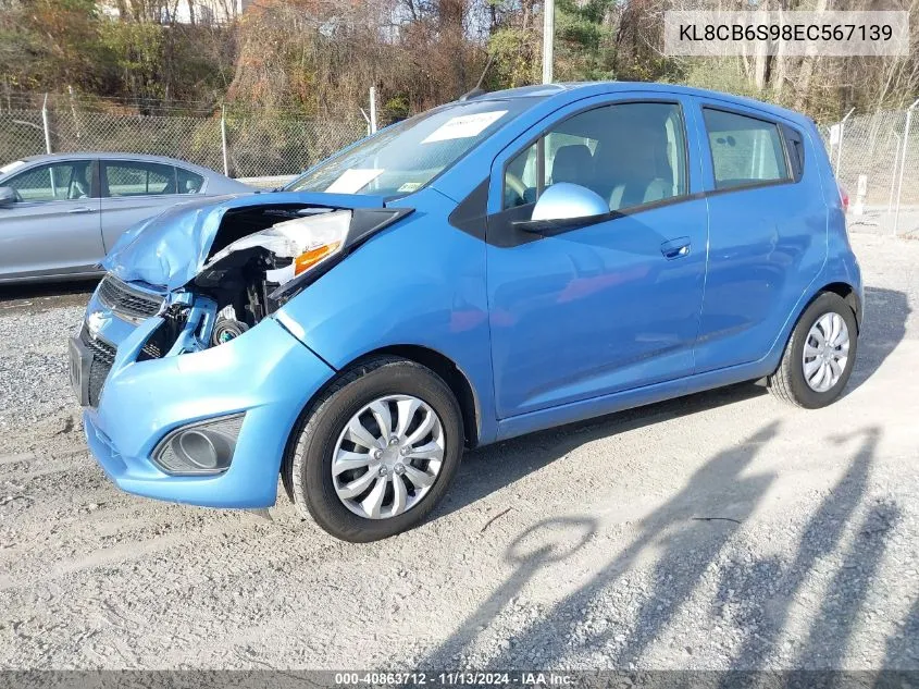 2014 Chevrolet Spark Ls Auto VIN: KL8CB6S98EC567139 Lot: 40863712