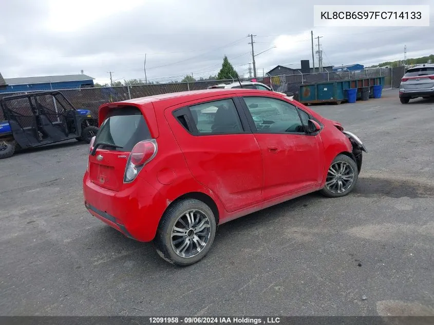 2015 Chevrolet Spark VIN: KL8CB6S97FC714133 Lot: 12091958