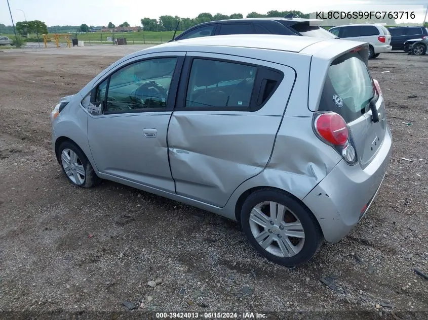 2015 Chevrolet Spark 1Lt Cvt VIN: KL8CD6S99FC763716 Lot: 39424013