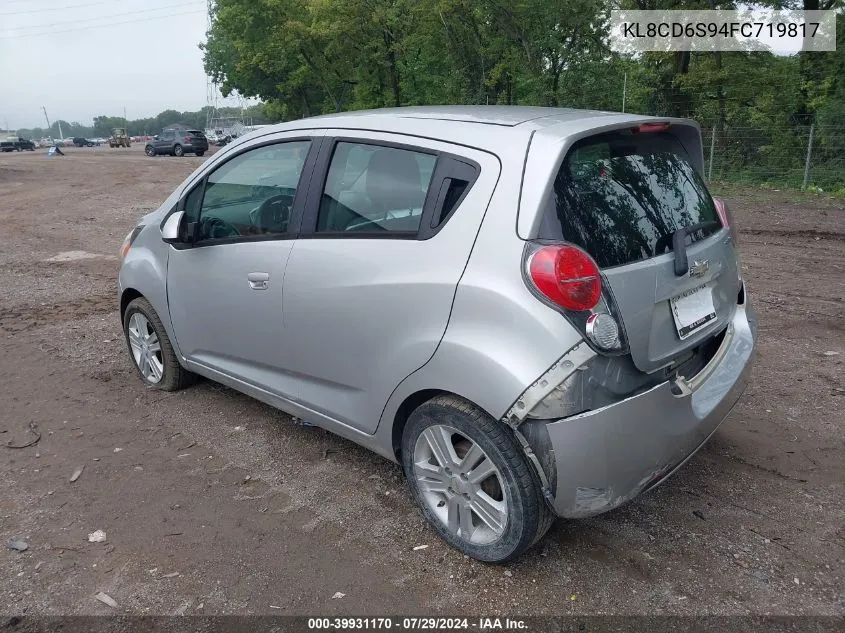 2015 Chevrolet Spark 1Lt Cvt VIN: KL8CD6S94FC719817 Lot: 39931170