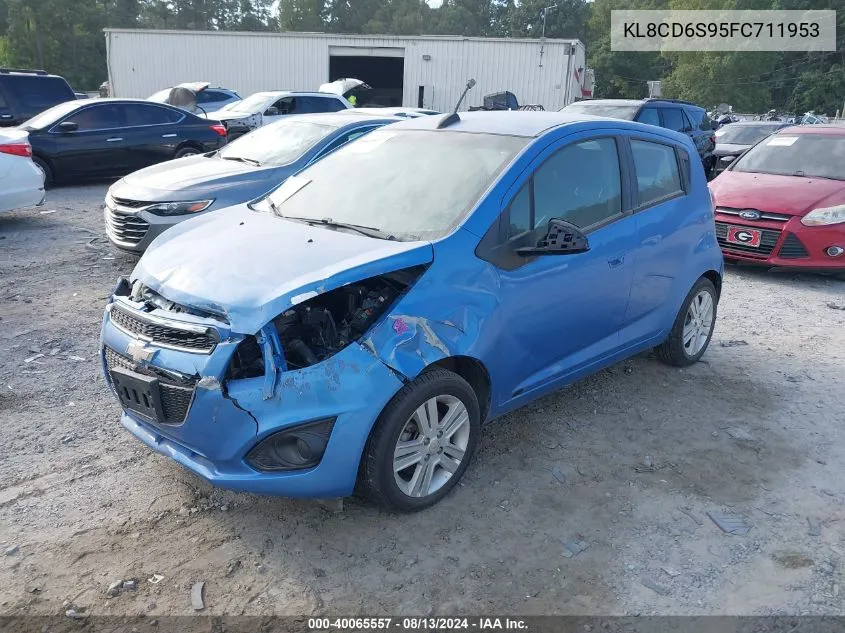 2015 Chevrolet Spark 1Lt Cvt VIN: KL8CD6S95FC711953 Lot: 40065557