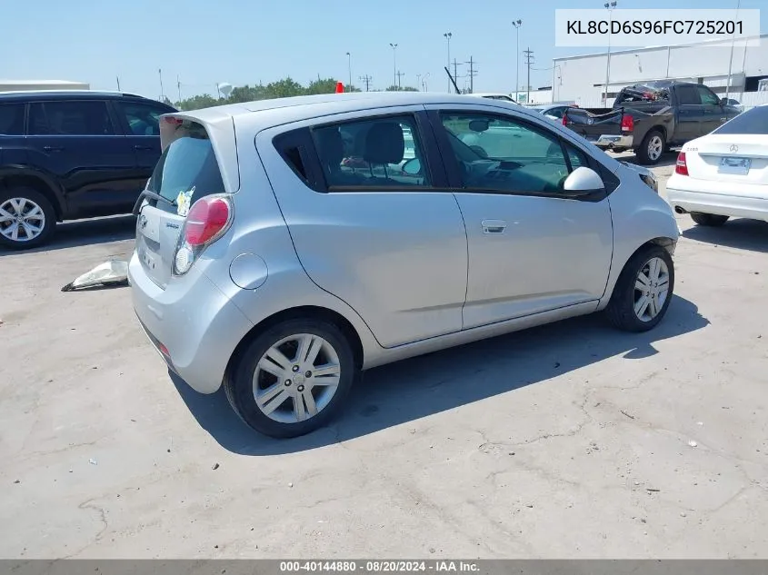 2015 Chevrolet Spark 1Lt Cvt VIN: KL8CD6S96FC725201 Lot: 40144880