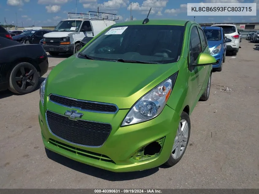 2015 Chevrolet Spark Ls Cvt VIN: KL8CB6S93FC803715 Lot: 40390631