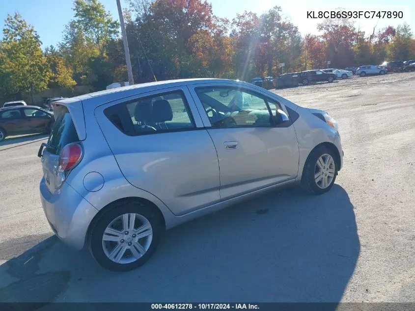 2015 Chevrolet Spark Ls Cvt VIN: KL8CB6S93FC747890 Lot: 40612278