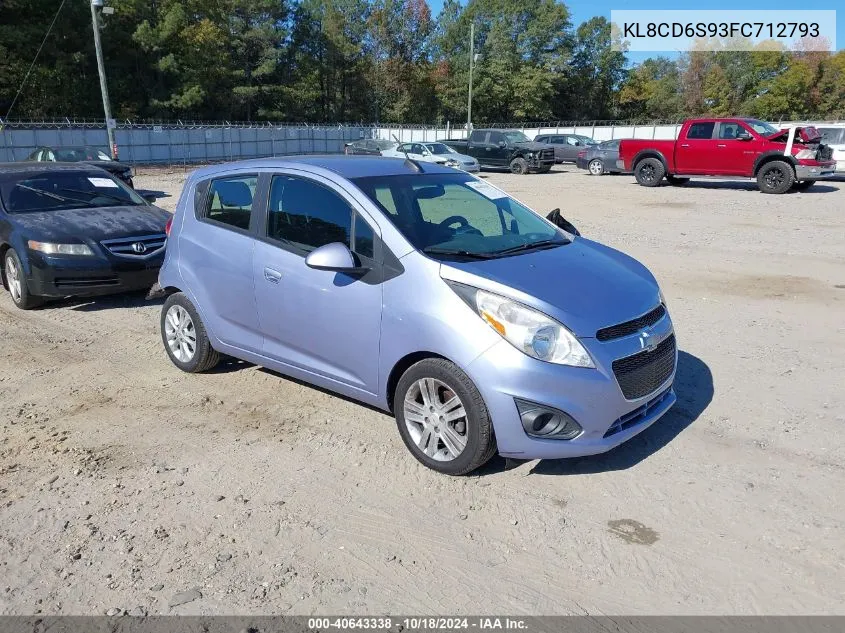 2015 Chevrolet Spark 1Lt Cvt VIN: KL8CD6S93FC712793 Lot: 40643338