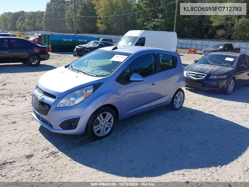 2015 Chevrolet Spark 1Lt Cvt VIN: KL8CD6S93FC712793 Lot: 40643338