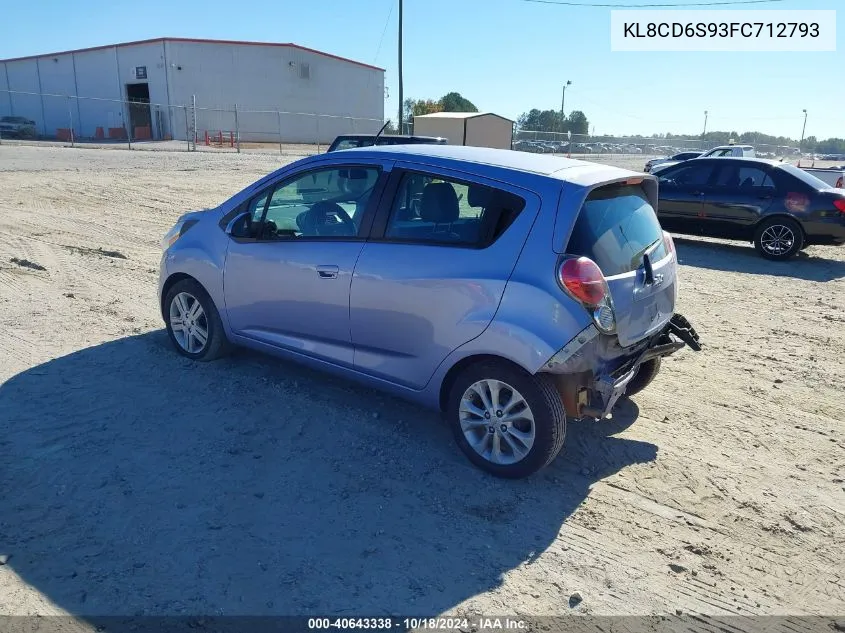 2015 Chevrolet Spark 1Lt Cvt VIN: KL8CD6S93FC712793 Lot: 40643338