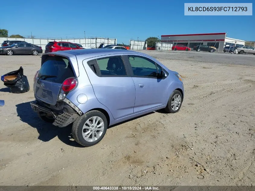 2015 Chevrolet Spark 1Lt Cvt VIN: KL8CD6S93FC712793 Lot: 40643338