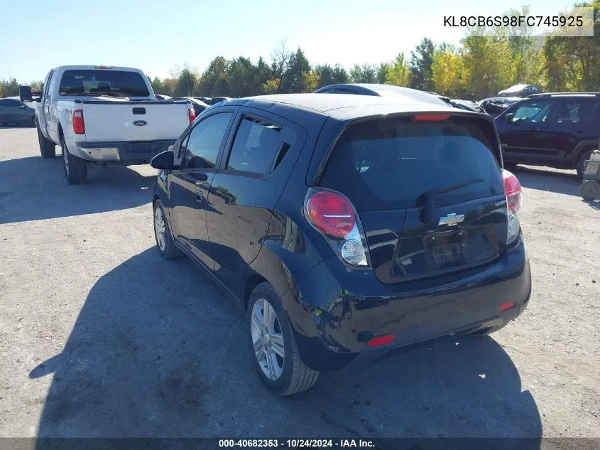 2015 Chevrolet Spark Ls Cvt VIN: KL8CB6S98FC745925 Lot: 40682353