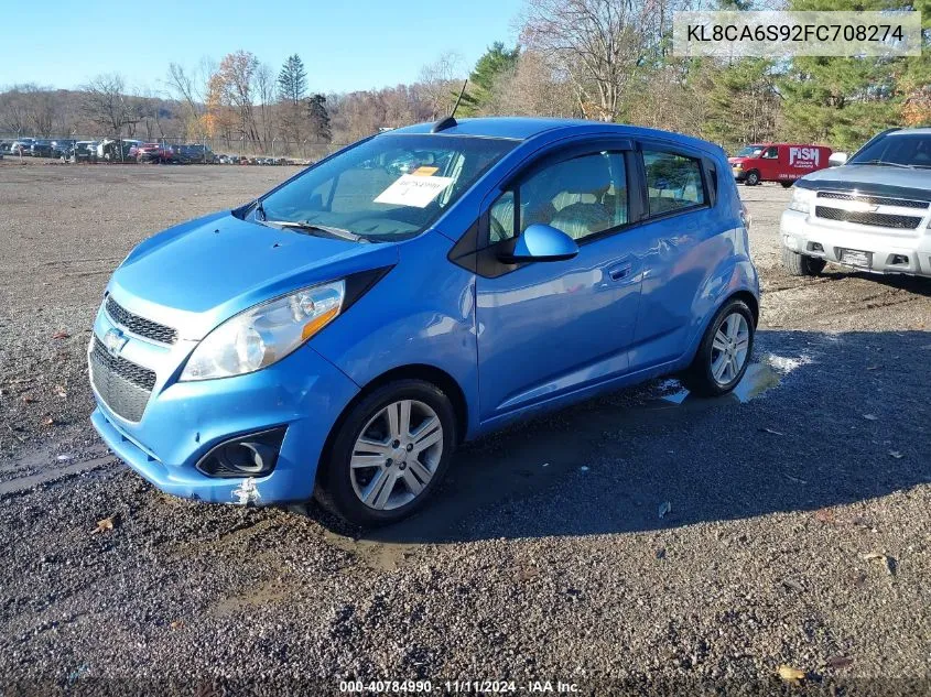 2015 Chevrolet Spark Ls Manual VIN: KL8CA6S92FC708274 Lot: 40784990