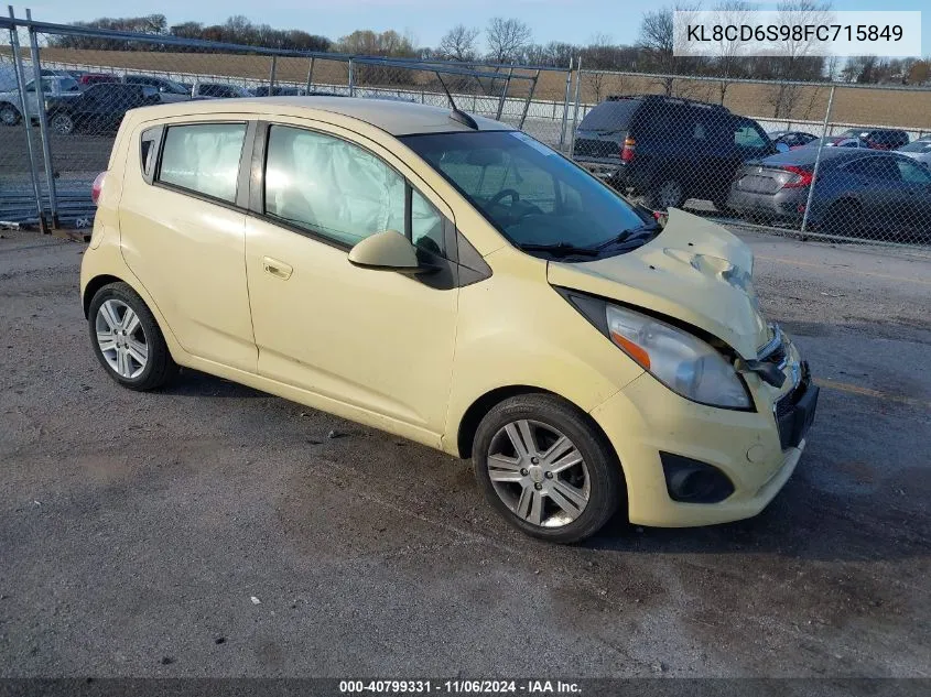 2015 Chevrolet Spark 1Lt Cvt VIN: KL8CD6S98FC715849 Lot: 40799331