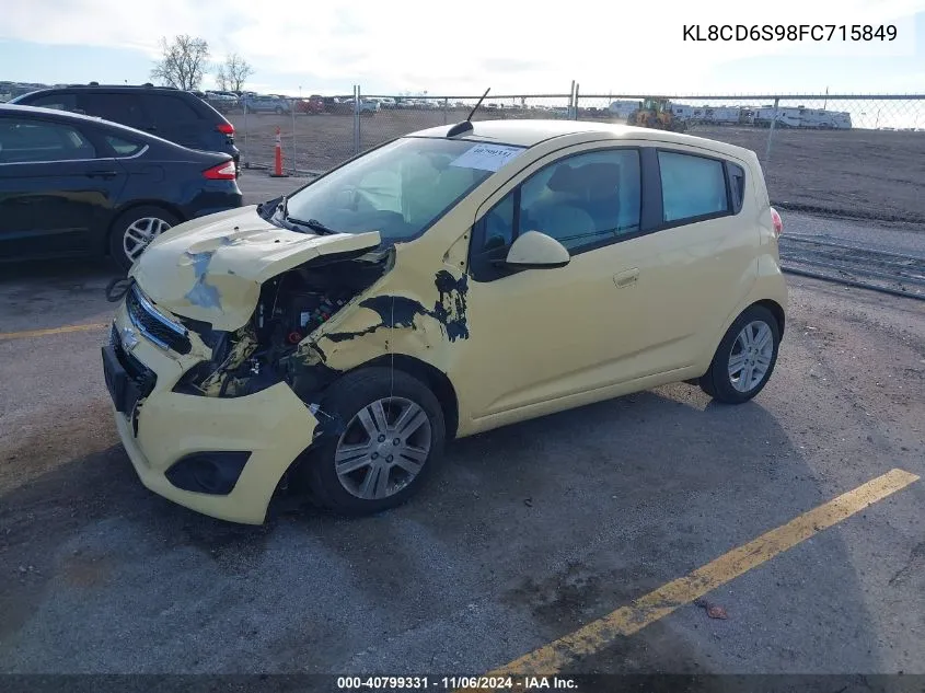 2015 Chevrolet Spark 1Lt Cvt VIN: KL8CD6S98FC715849 Lot: 40799331