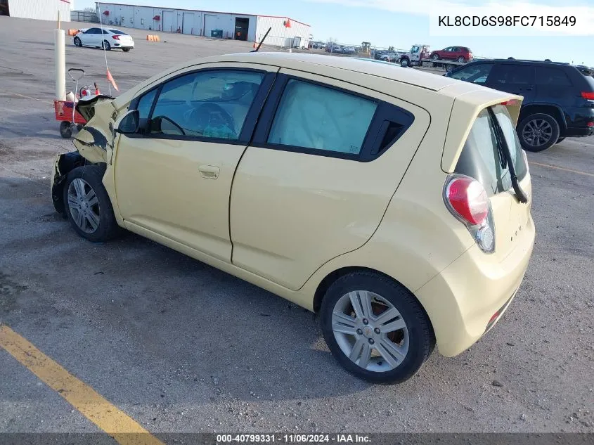 2015 Chevrolet Spark 1Lt Cvt VIN: KL8CD6S98FC715849 Lot: 40799331