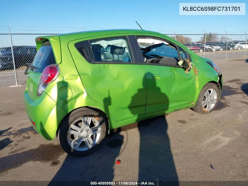 2015 Chevrolet Spark 1Lt Manual VIN: KL8CC6S98FC731701 Lot: 40805993