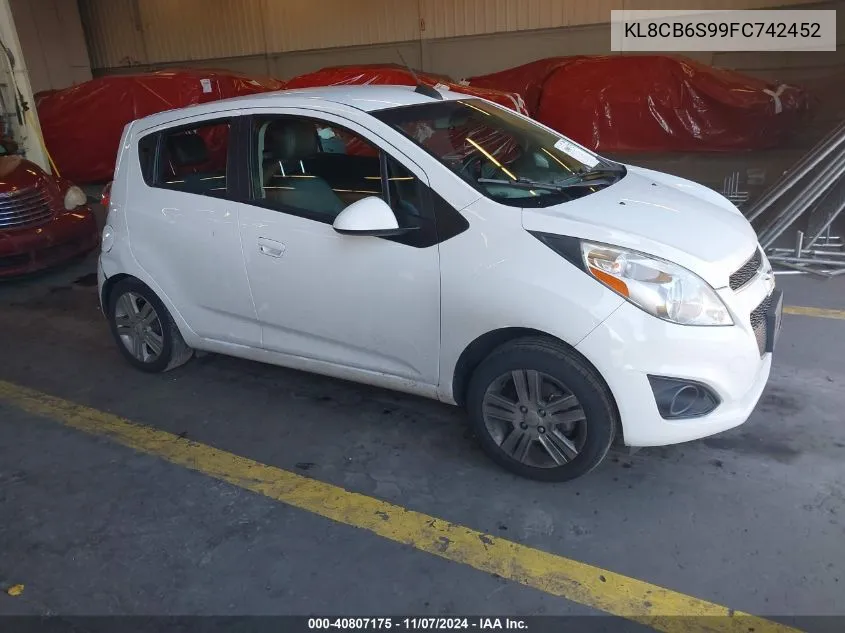 2015 Chevrolet Spark Ls Cvt VIN: KL8CB6S99FC742452 Lot: 40807175