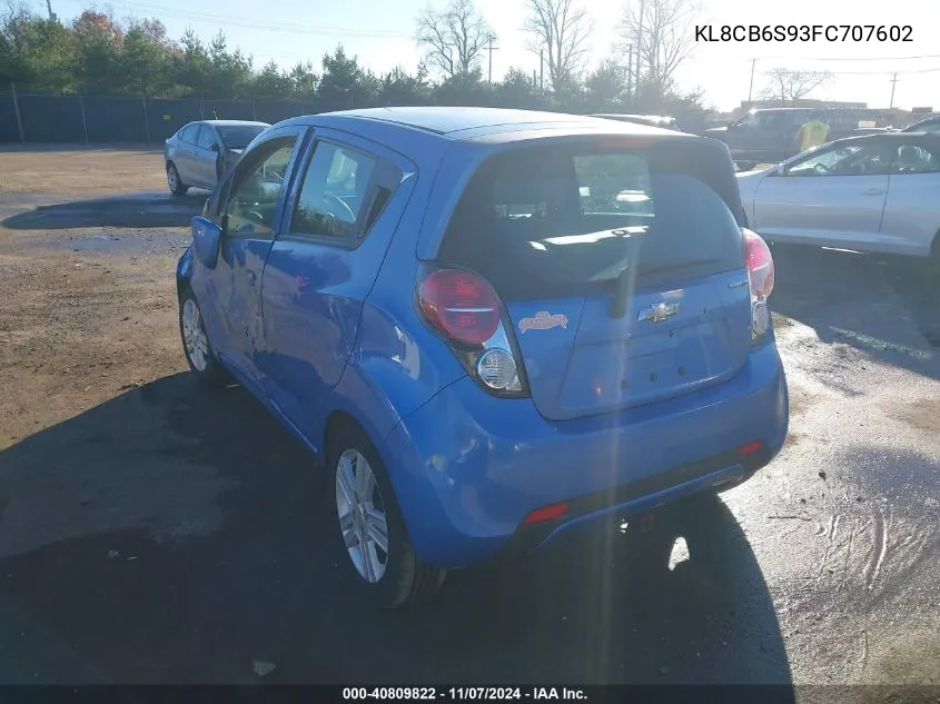 2015 Chevrolet Spark Ls Cvt VIN: KL8CB6S93FC707602 Lot: 40809822