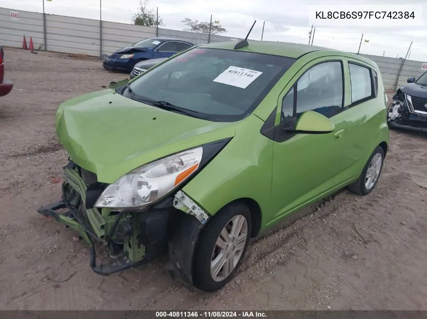 2015 Chevrolet Spark Ls Cvt VIN: KL8CB6S97FC742384 Lot: 40811346