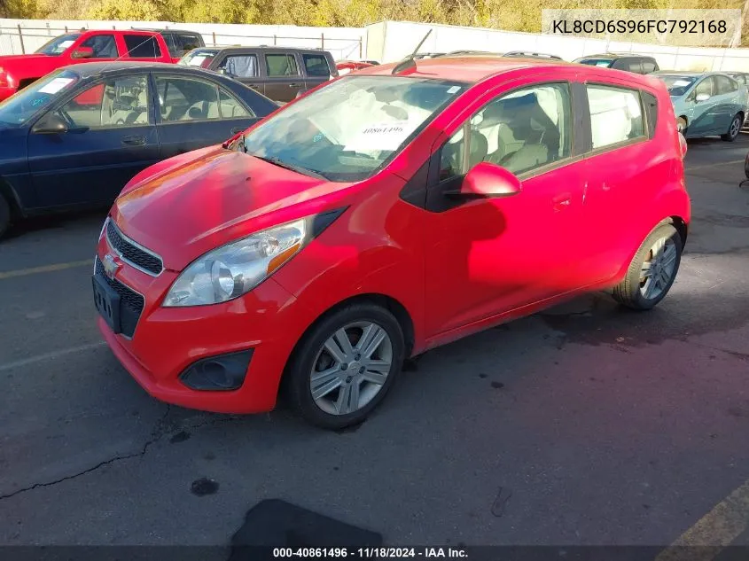 2015 Chevrolet Spark 1Lt Cvt VIN: KL8CD6S96FC792168 Lot: 40861496