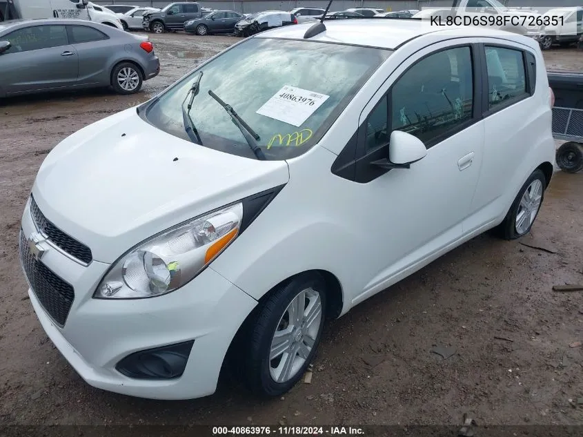 2015 Chevrolet Spark 1Lt Cvt VIN: KL8CD6S98FC726351 Lot: 40863976