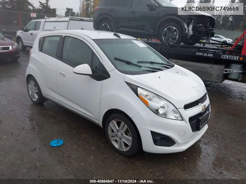 2015 Chevrolet Spark 1Lt Cvt VIN: KL8CD6S90FC749669 Lot: 40864847