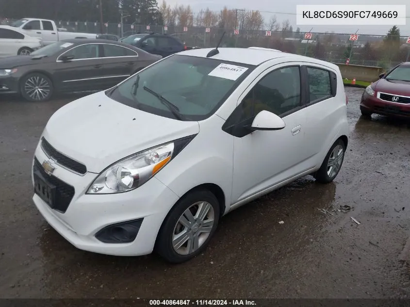 2015 Chevrolet Spark 1Lt Cvt VIN: KL8CD6S90FC749669 Lot: 40864847