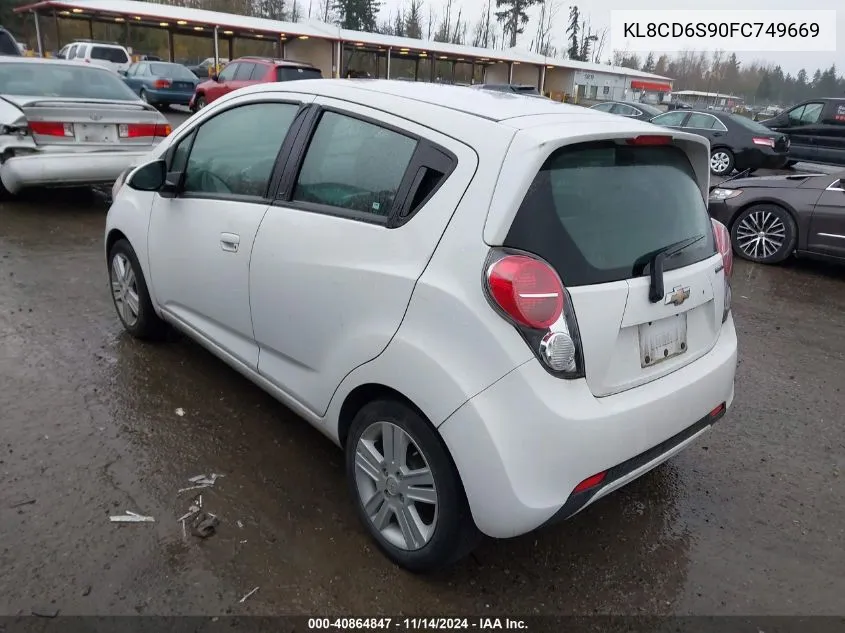 2015 Chevrolet Spark 1Lt Cvt VIN: KL8CD6S90FC749669 Lot: 40864847