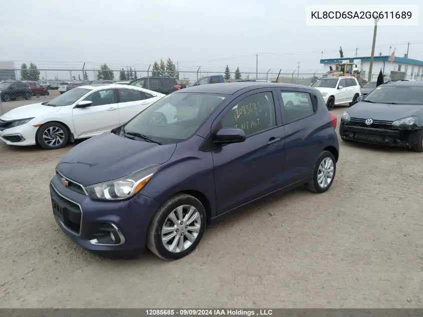 KL8CD6SA2GC611689 2016 Chevrolet Spark