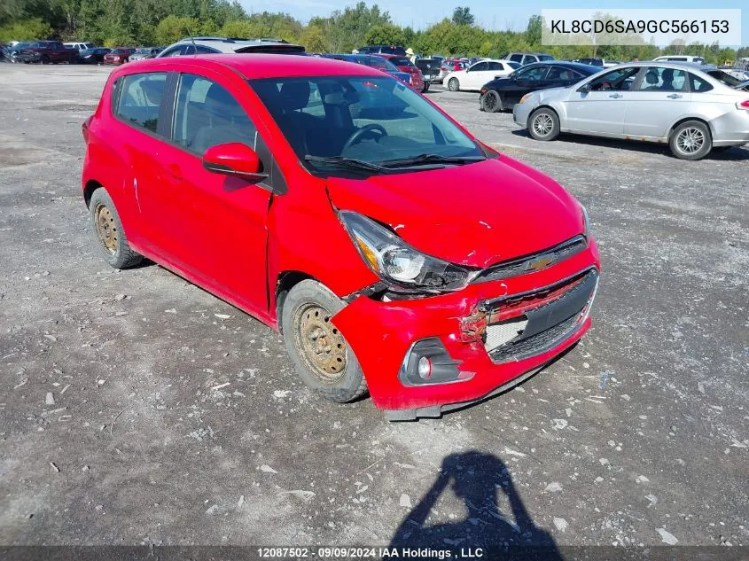 2016 Chevrolet Spark VIN: KL8CD6SA9GC566153 Lot: 12087502