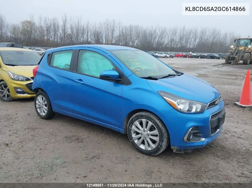 2016 Chevrolet Spark VIN: KL8CD6SA2GC614866 Lot: 12149881