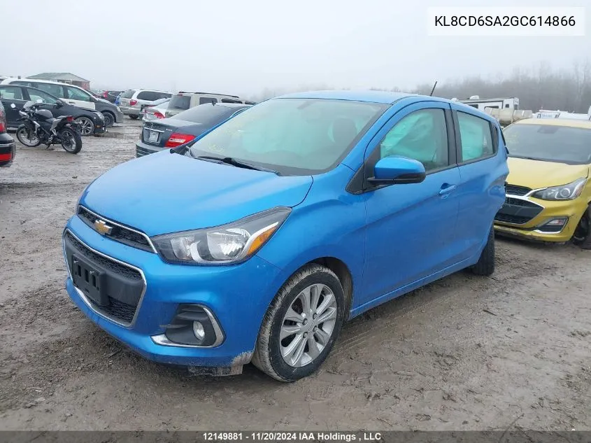 2016 Chevrolet Spark VIN: KL8CD6SA2GC614866 Lot: 12149881