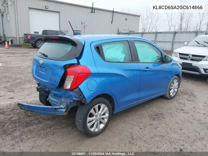 2016 Chevrolet Spark VIN: KL8CD6SA2GC614866 Lot: 12149881