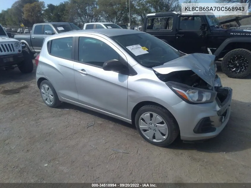 KL8CB6SA7GC568943 2016 Chevrolet Spark Ls Cvt