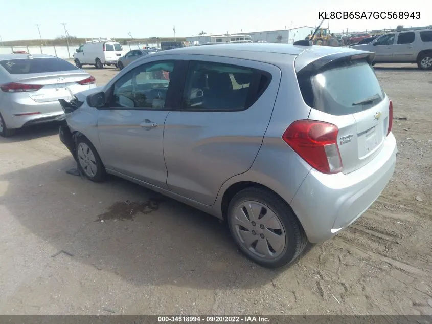 KL8CB6SA7GC568943 2016 Chevrolet Spark Ls Cvt