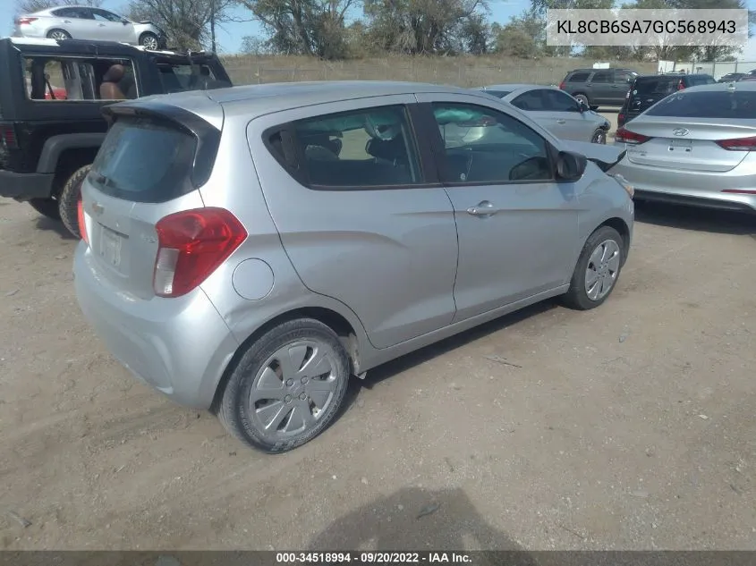 KL8CB6SA7GC568943 2016 Chevrolet Spark Ls Cvt