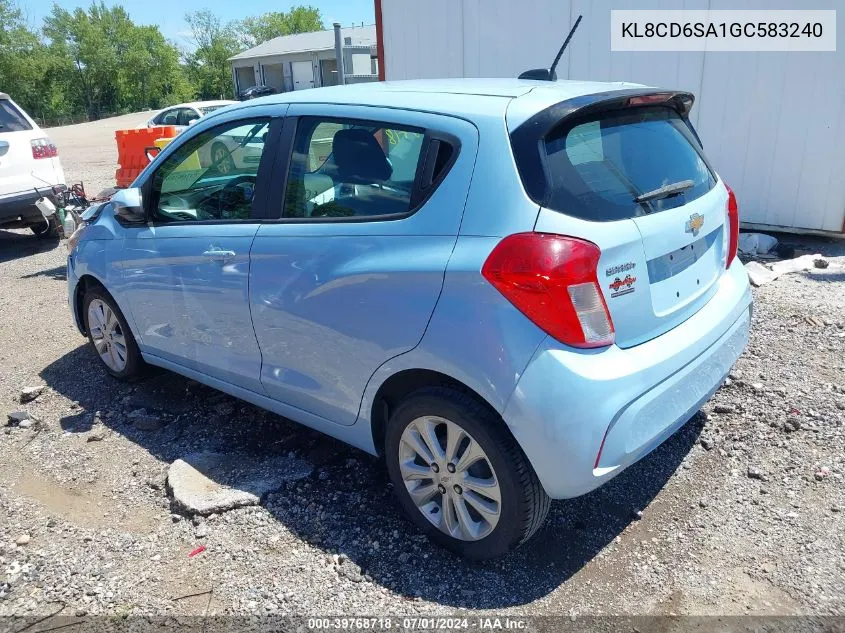 2016 Chevrolet Spark 1Lt Cvt VIN: KL8CD6SA1GC583240 Lot: 39768718