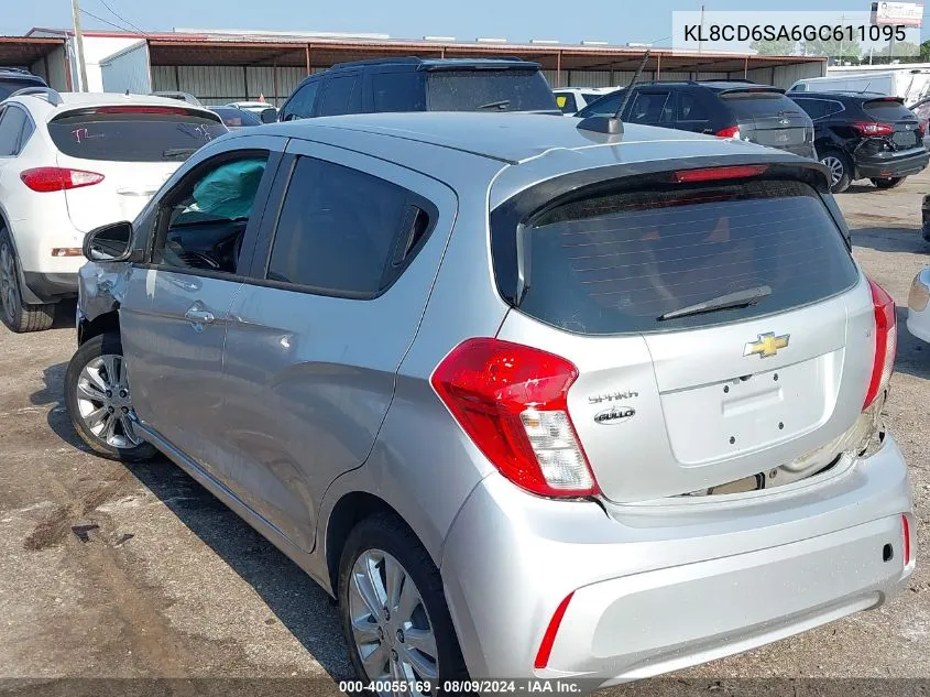 2016 Chevrolet Spark 1Lt Cvt VIN: KL8CD6SA6GC611095 Lot: 40055169